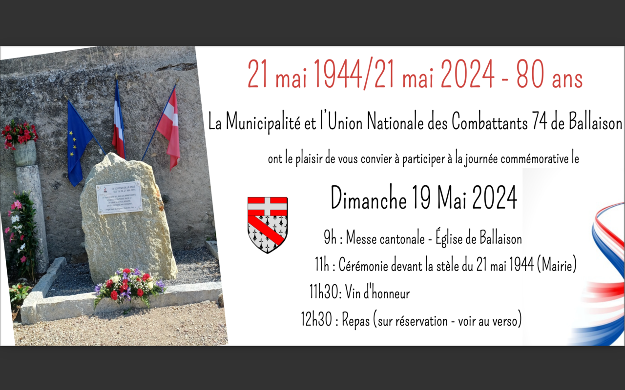Commémoration des 80 ans du 21 mai 1944